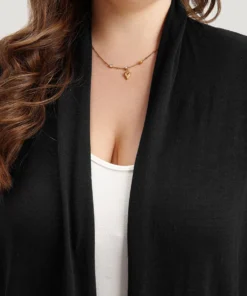 Supersoft Essentials Button Detail Lapel Collar Cardigan -Clothing Shop 873141349 ca