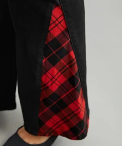 Flare Leg Plaid Patchwork Pocket Jeans -Clothing Shop 873156208 xp 23a50ba1 8d31 451d a7af 4993430180d6
