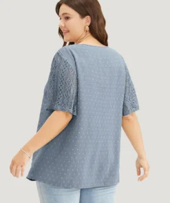 Polka Dot Lace Sleeve Blouse -Clothing Shop 87533127 wk 25a74d59 50e0 4476 8ab4 091e89747082