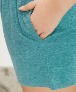 Plain Heather Elastic Waist Sleep Shorts 15 Plain Heather Elastic Waist Sleep Shorts -Clothing Shop 876113300 as