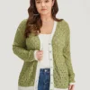 Two Tone Patchwork Cut Out Button Down Cardigan -Clothing Shop 876728120 it