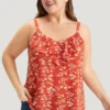 Ditsy Floral Ruffle Trim Cami Top -Clothing Shop 879207107 iy