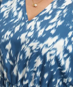 Batik Print Ruffle Sleeve Pocket Elastic Waist Jumpsuit -Clothing Shop 879907990 tv