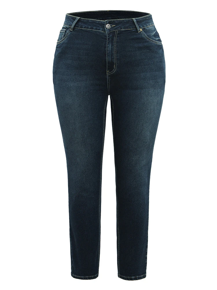 Dark Wash Straight Leg High Rise Jeans 11 Dark Wash Straight Leg High Rise Jeans - Image 9