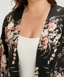 Boho Print Belted Open Front Kimono -Clothing Shop 880260252 kp