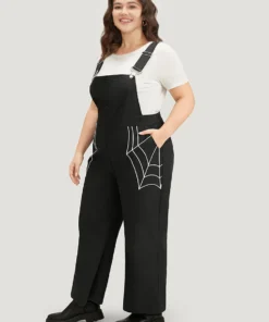 Halloween Bat Print Pocket Overall Cami Jumpsuit -Clothing Shop 88075063 qm 455081a6 85a0 44c0 8eb3 655f5a270626