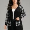 Plaid Patchwork Patched Pocket Raglan Sleeve Cardigan 1 Plaid Patchwork Patched Pocket Raglan Sleeve Cardigan -Clothing Shop 880930860 io