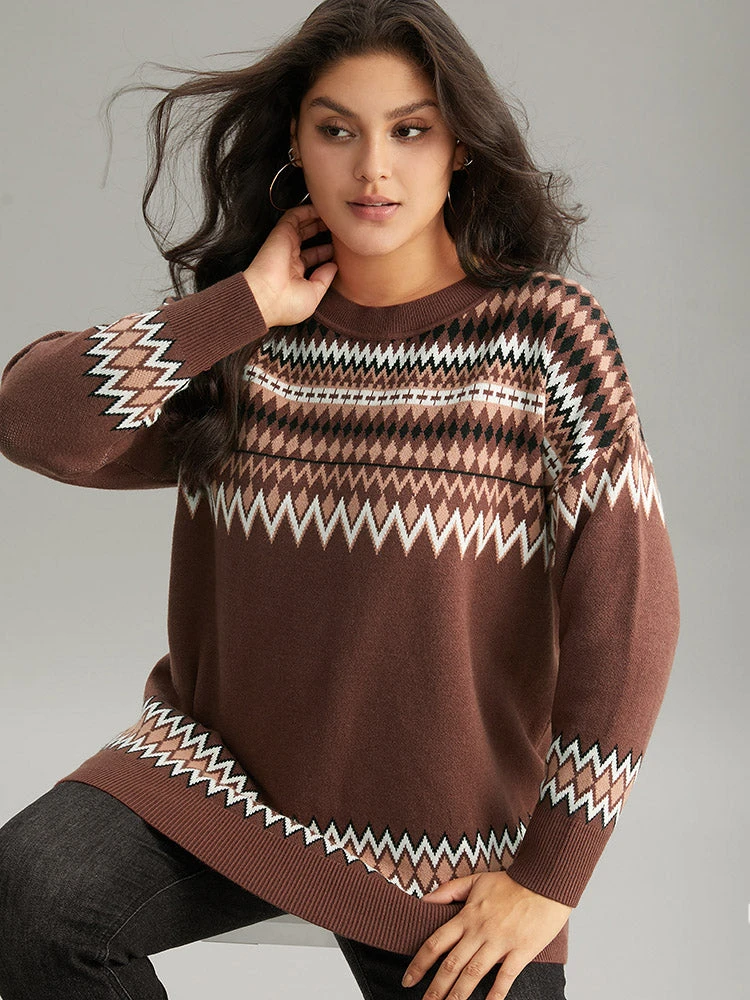 Supersoft Essentials Bandana Print Drop Shoulder Pullover 4 Supersoft Essentials Bandana Print Drop Shoulder Pullover - Image 2