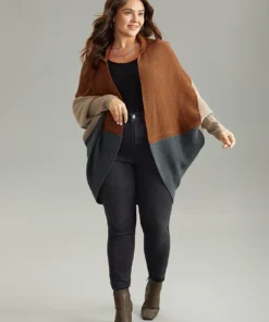 Colorblock Batwing Sleeve Patchwork Cardigan -Clothing Shop 884005425 qo c4276fed bba2 4de7 8c4a f4a69369ddb4