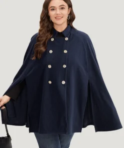 Anti-Wrinkle Solid Metal Detail Cape Blazer -Clothing Shop 885243367 bn 0dd9fe1d 0d4c 45c7 9d41 25c18c38b8fd