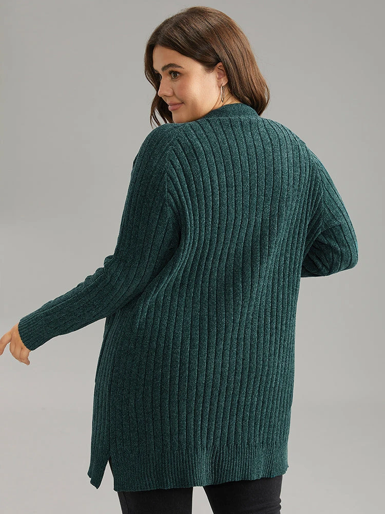 Plisse Solid Patched Pocket Cardigan 4 Plisse Solid Patched Pocket Cardigan - Image 2