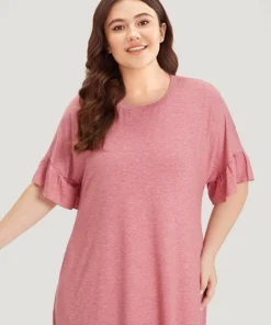 Supersoft Essentials Solid Ruffle Trim Split Side Dress 16 Supersoft Essentials Solid Ruffle Trim Split Side Dress -Clothing Shop 887127759 cq dcd9e89d 3572 4c97 bc13 7938fe5aaf5c