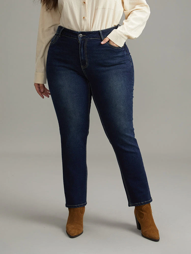 Dark Wash Straight Leg High Rise Jeans 12 Dark Wash Straight Leg High Rise Jeans - Image 10