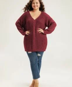 Cable Knit Plain Elastic Cuffs Pullover -Clothing Shop 887690162 st 70d4cda4 3fea 48d3 9493 61ee1f129f54