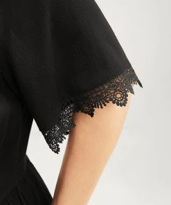 Floral Embroidered Lace Trim Button Front Kimono 16 Floral Embroidered Lace Trim Button Front Kimono -Clothing Shop 887947875 sq 16f8de3d 043d 4536 adad 5f7e089848a9