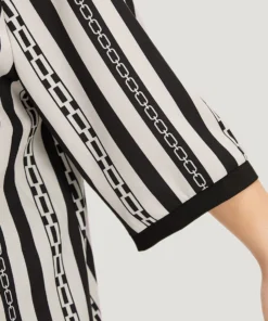 Striped Patchwork Contrast Open Front Kimono 18 Striped Patchwork Contrast Open Front Kimono -Clothing Shop 888486004 sx