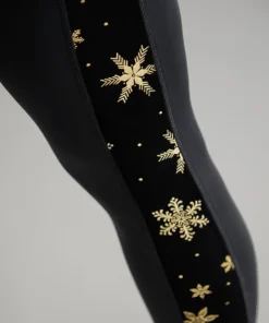 Snowflake Glitter High Rise Skinny Leggings -Clothing Shop 889279326 fb
