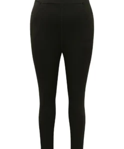 Plain Skinny Split Hem Pocket Pants -Clothing Shop 889372847 gl