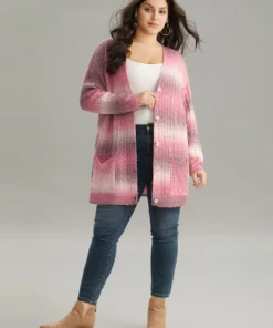 Ombre Cable Knit Patched Pocket Cardigan 26 Ombre Cable Knit Patched Pocket Cardigan -Clothing Shop 889429867 nm 41366caa e937 4ce4 b420 6364aa5aa34c