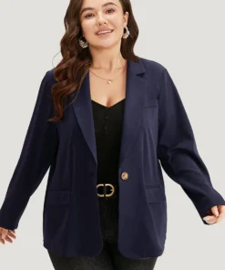 Anti-Wrinkle Button Through Belted Blazer 15 Anti-Wrinkle Button Through Belted Blazer -Clothing Shop 891383599 kp