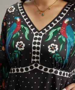 Bandana Print Lantern Sleeve Ruffle Hem Dress -Clothing Shop 892724125 rj fa659825 a9da 419e 8657 c3827bf5066c