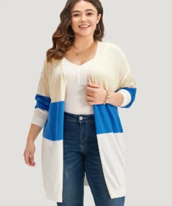Supersoft Essentials Contrast Open Front Lightweight Cardigan