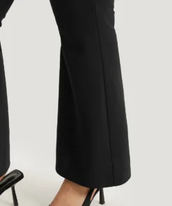 Solid Pocket Flare Leg Elastic Waist Pants 22 Solid Pocket Flare Leg Elastic Waist Pants -Clothing Shop 895339995 jx