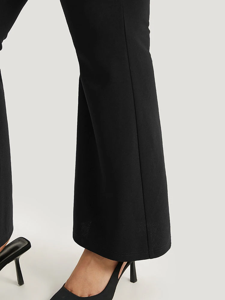 Solid Pocket Flare Leg Elastic Waist Pants 8 Solid Pocket Flare Leg Elastic Waist Pants - Image 6