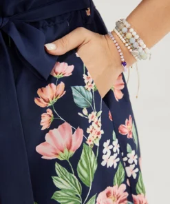 Floral Pocket Batwing Sleeve Surplice Neck Romper 22 Floral Pocket Batwing Sleeve Surplice Neck Romper -Clothing Shop 895541277 tf