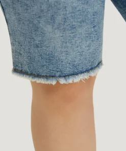 Skinny Moderately Stretchy Dark Wash Raw Hem Denim Shorts -Clothing Shop 896155943 nx a93b226f c0c5 4180 ae15 ef360fb3e25e