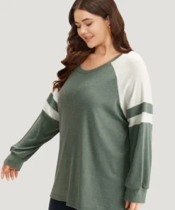 Colorblock Contrast Stitch Raglan Sleeve T-shirt -Clothing Shop 897723251 rh 5450d4b5 de26 424d 83fa 5258b14efe57