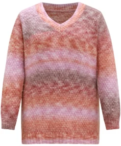 Ombre Heather V Neck Pullover -Clothing Shop 898678152 zb