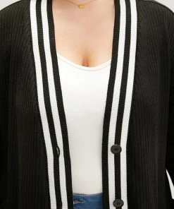 Halloween Patchwork Striped Pocket Button Up Rib Knit Coat 18 Halloween Patchwork Striped Pocket Button Up Rib Knit Coat -Clothing Shop 901176538 on e450647e 1833 45c3 afc0 a1fa9339facf