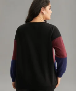 Colorblock Contrast O Ring Zipper Sweatshirt 8 Colorblock Contrast O Ring Zipper Sweatshirt -Clothing Shop 901511801 gd