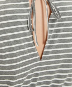 Striped Print Pocket Ties Elastic Waist Jumpsuit -Clothing Shop 903375131 rt 63aa71b8 9305 44b8 9f52 be45403c2bd9