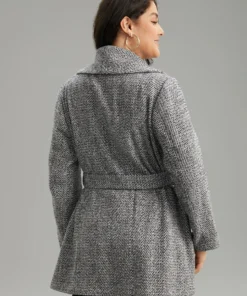 Tweed Belted Lapel Collar Flap Pocket Coat -Clothing Shop 903968245 qx 27ed1a2b 7c6c 4f72 a34f b4ea69ce0528