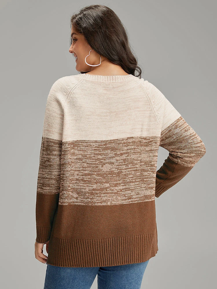 Colorblock Contrast Heather Button Detail Pullover 19 Colorblock Contrast Heather Button Detail Pullover - Image 17