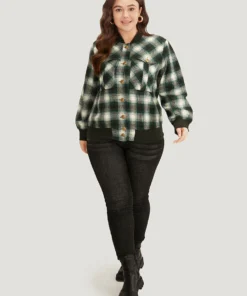 Halloween Plaid Pocket Button Up Contrast Patchwork Jacket 13 Halloween Plaid Pocket Button Up Contrast Patchwork Jacket -Clothing Shop 905912053 sz d7e74686 34a8 4bb7 b77f 0cf63265a685