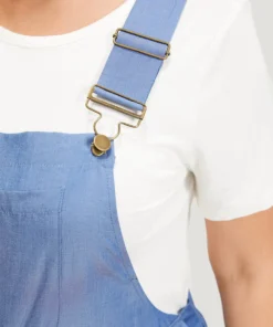 Solid Patched Pocket Gathered Overall Jumpsuit -Clothing Shop 906197860 uh