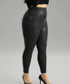 Vintage PU Leather Glitter Skinny Leggings 12 Vintage PU Leather Glitter Skinny Leggings -Clothing Shop 906341678 ft