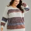 Colorblock Fuzzy Drop Shoulder Pullover 1 Colorblock Fuzzy Drop Shoulder Pullover -Clothing Shop 907754846 jy