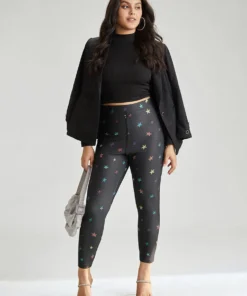 Supersoft Essentials Star High Rise Elastic Waist Leggings -Clothing Shop 908274063 lh