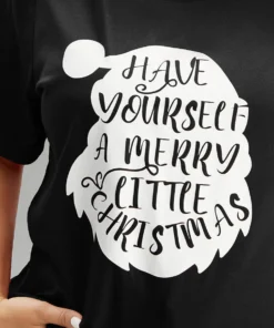 Christmas Print Round Neck Roll Sleeve T-shirt 27 Christmas Print Round Neck Roll Sleeve T-shirt -Clothing Shop 910959197 tb b36f9bcc 37ae 4e57 828d 561ee76d4369