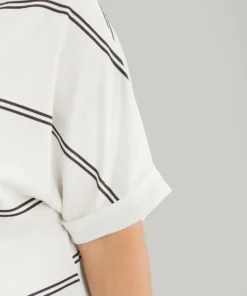 Striped Contrast Dolman Sleeve T-shirt -Clothing Shop 916608120 fe 1162753e 7535 4df3 91e7 35d07b034ab1