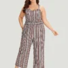 Bandana Striped Pocket Cami Jumpsuit -Clothing Shop 916634610 ny