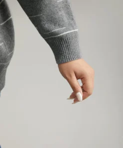 Supersoft Essentials Asymmetrical Striped Round Neck Pullover -Clothing Shop 917354879 cp