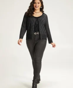 Supersoft Essentials Halloween Plain Hollow Out Ties Open Front Cardigan -Clothing Shop 91777716 tv 5af834d7 bd06 4e67 8284 0dc758176654