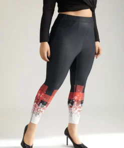 Christmas Snowflake Plaid Pocket Skinny Leggings -Clothing Shop 91810510 sl 3b2ba8f2 d833 4c93 8eb7 fe5681427ac4