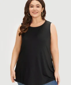 Supersoft Essentials Solid Split Side Crew Neck Tank Top 12 Supersoft Essentials Solid Split Side Crew Neck Tank Top -Clothing Shop 919863344 dp 027999be 06bd 48bc 844e b3038f6e20cf