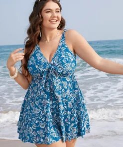 Floral Print Ruffle Hem Knot Front Ruched Swim Dress 16 Floral Print Ruffle Hem Knot Front Ruched Swim Dress -Clothing Shop 923185603 wo 360aa04e 233d 42fd 9234 c8b581d7c9bf